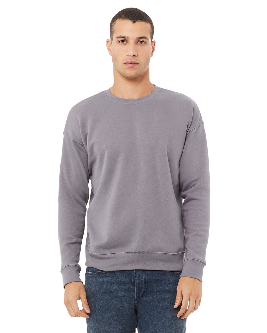 BELLA+CANVAS Unisex Sponge Fleece Drop Shoulder Sweatshirt for Casual, Winter Layering & Workwear